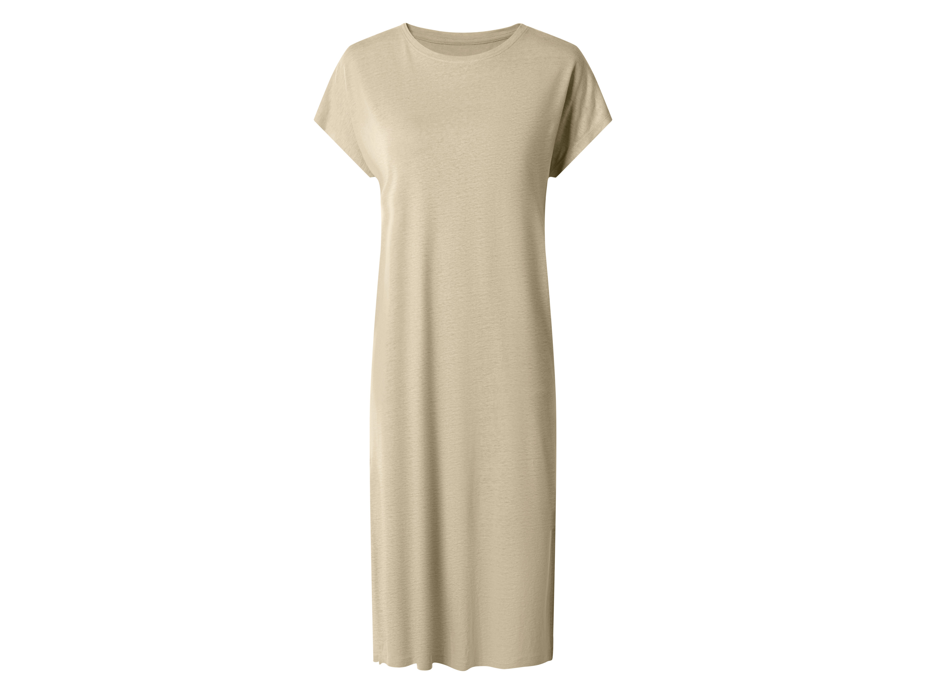 esmara® Dámské lněné šaty (béžová, L (44/46))