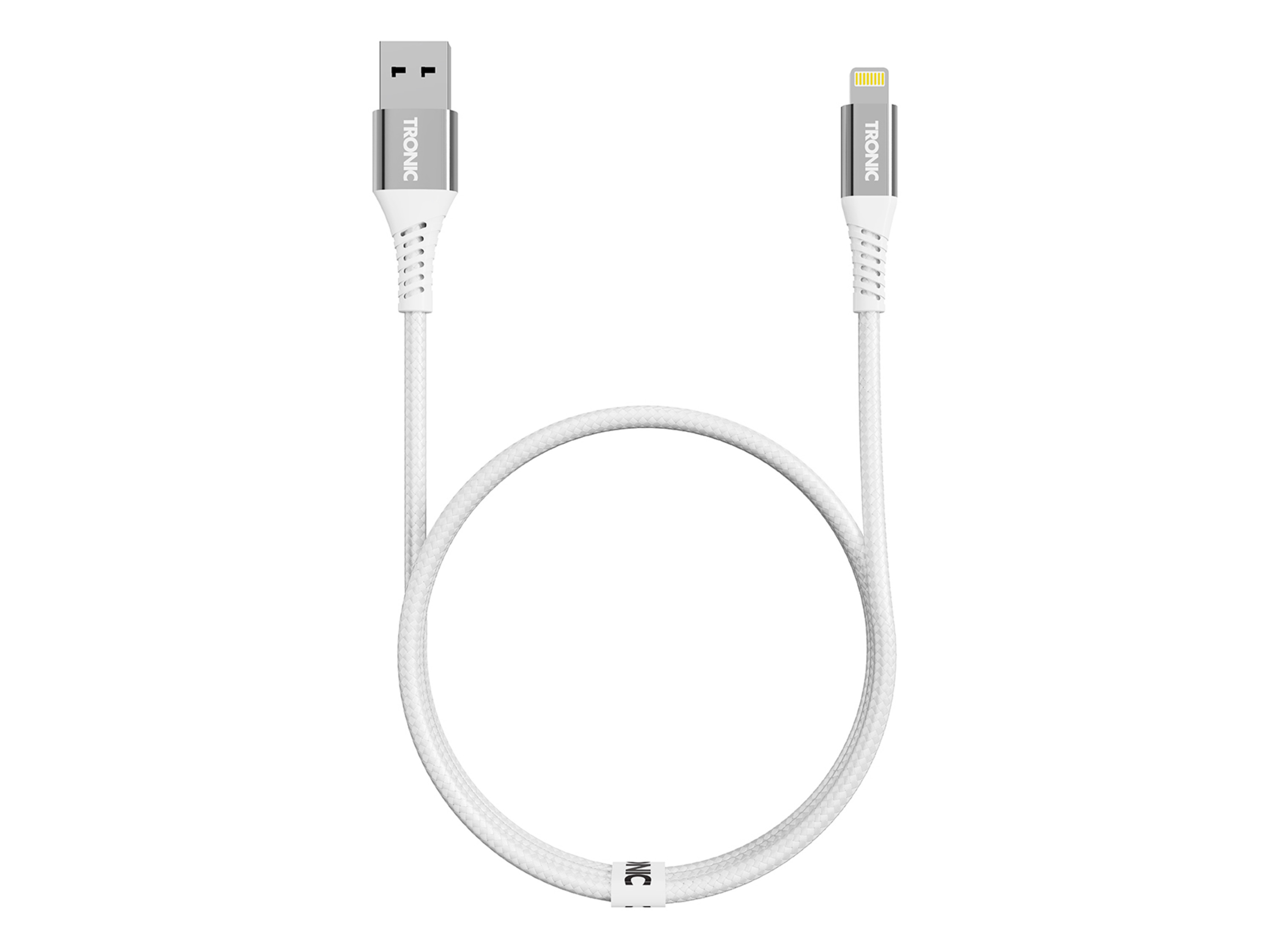 Tronic® Nabíjecí a datový kabel, 1 m (Usb-A - 8-pin/bílá)