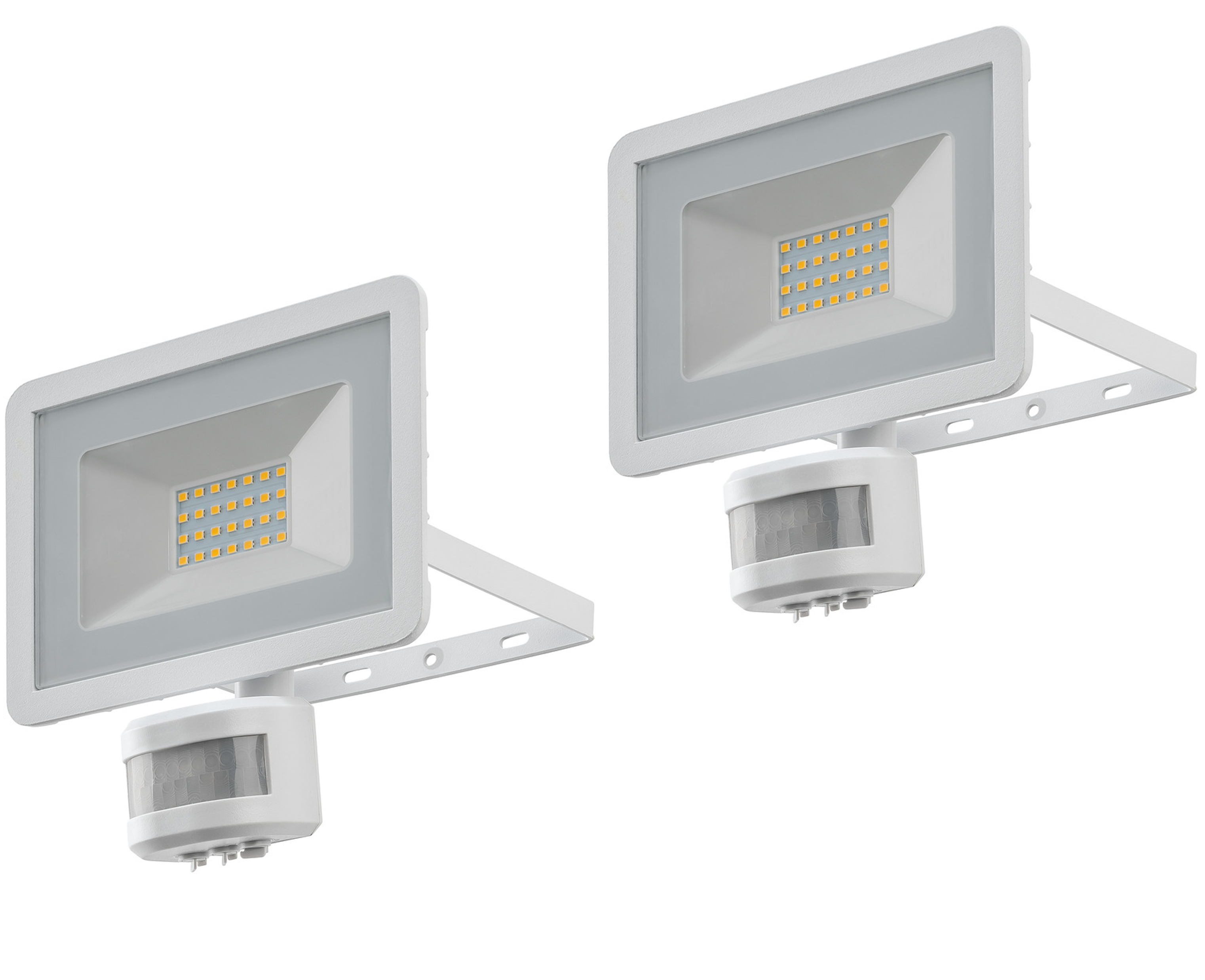 LIVARNO home Sada venkovních LED reflektorů, 2dílná, bílá