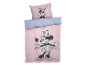 Ložní povlečení Minnie Mouse: růžová povlečení a polštářový povlak s hvězdičkami.
