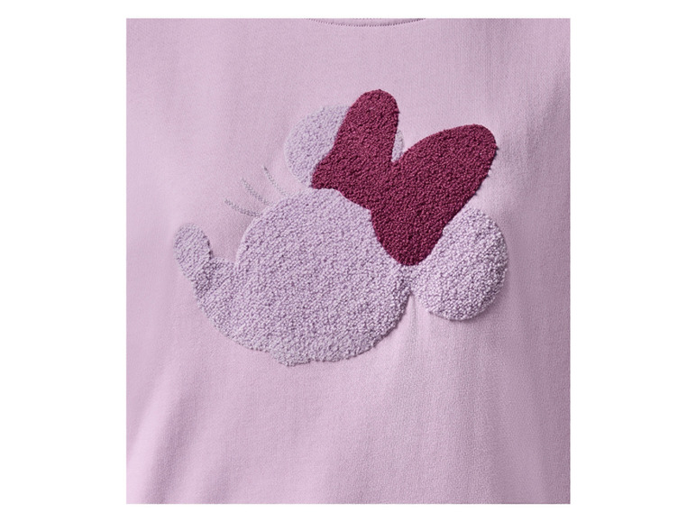 Lila růžová mikina s výšivkou Mickey Mouse.