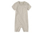 Šedý overal pro miminko s krátkým rukávem a kapsou.