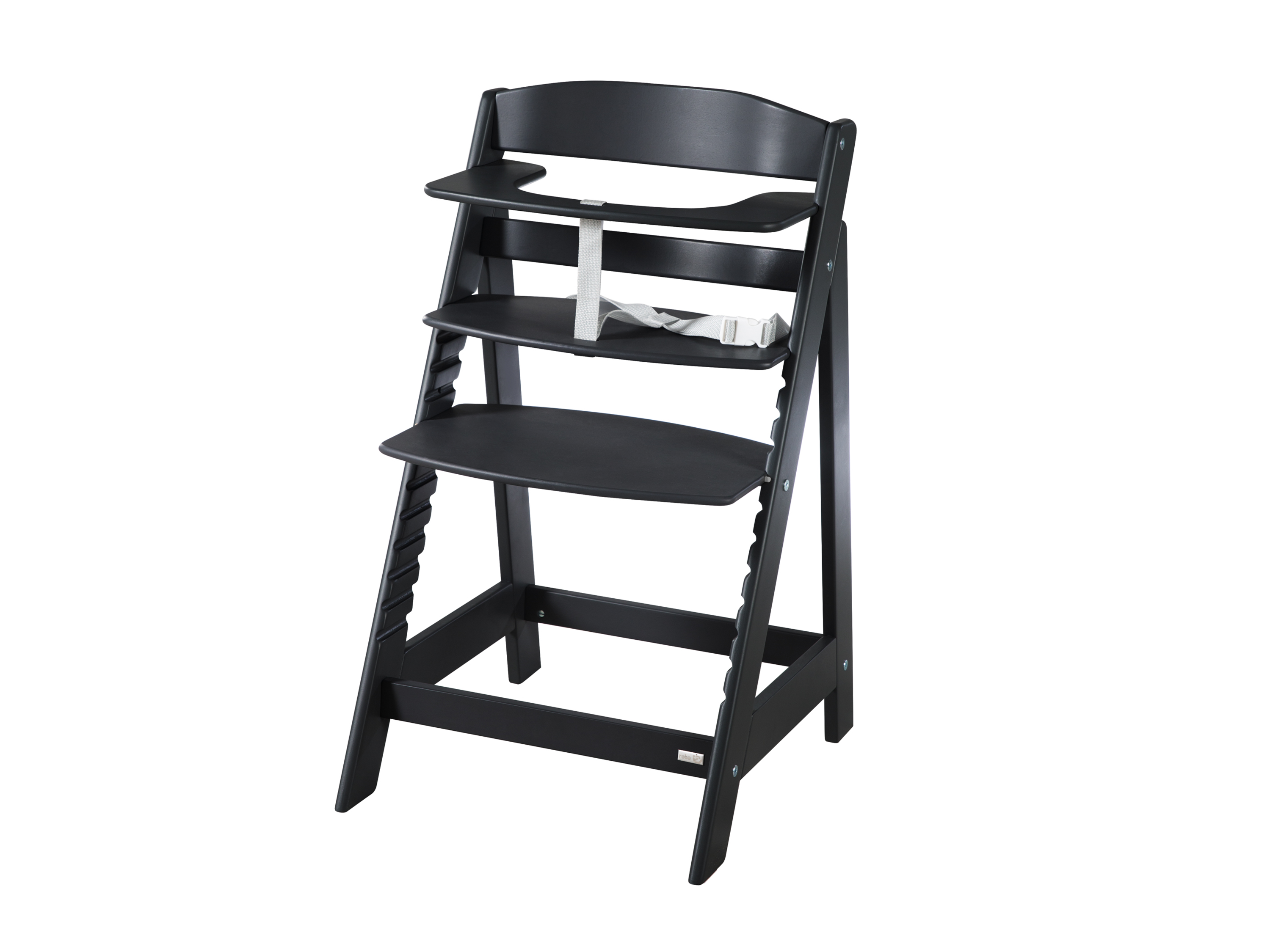 roba Dětská vysoká židlička Sit Up se schůdky (černá Flex)