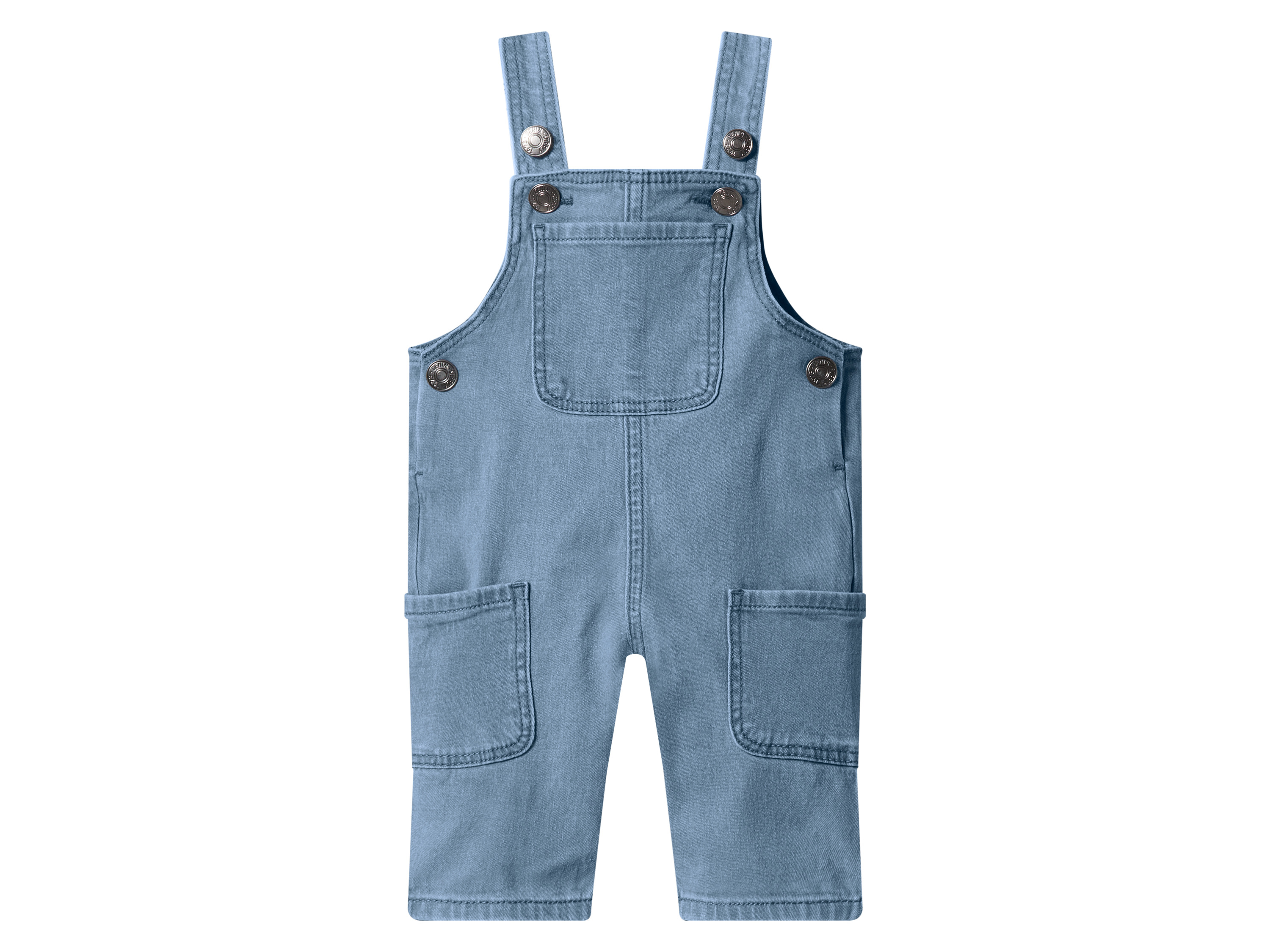 lupilu® Dětské kalhoty s laclem s BIO bavlnou (světle modrá, 92)