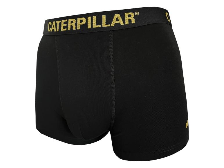 Černé pánské boxerky se zlatým páskem s logem.