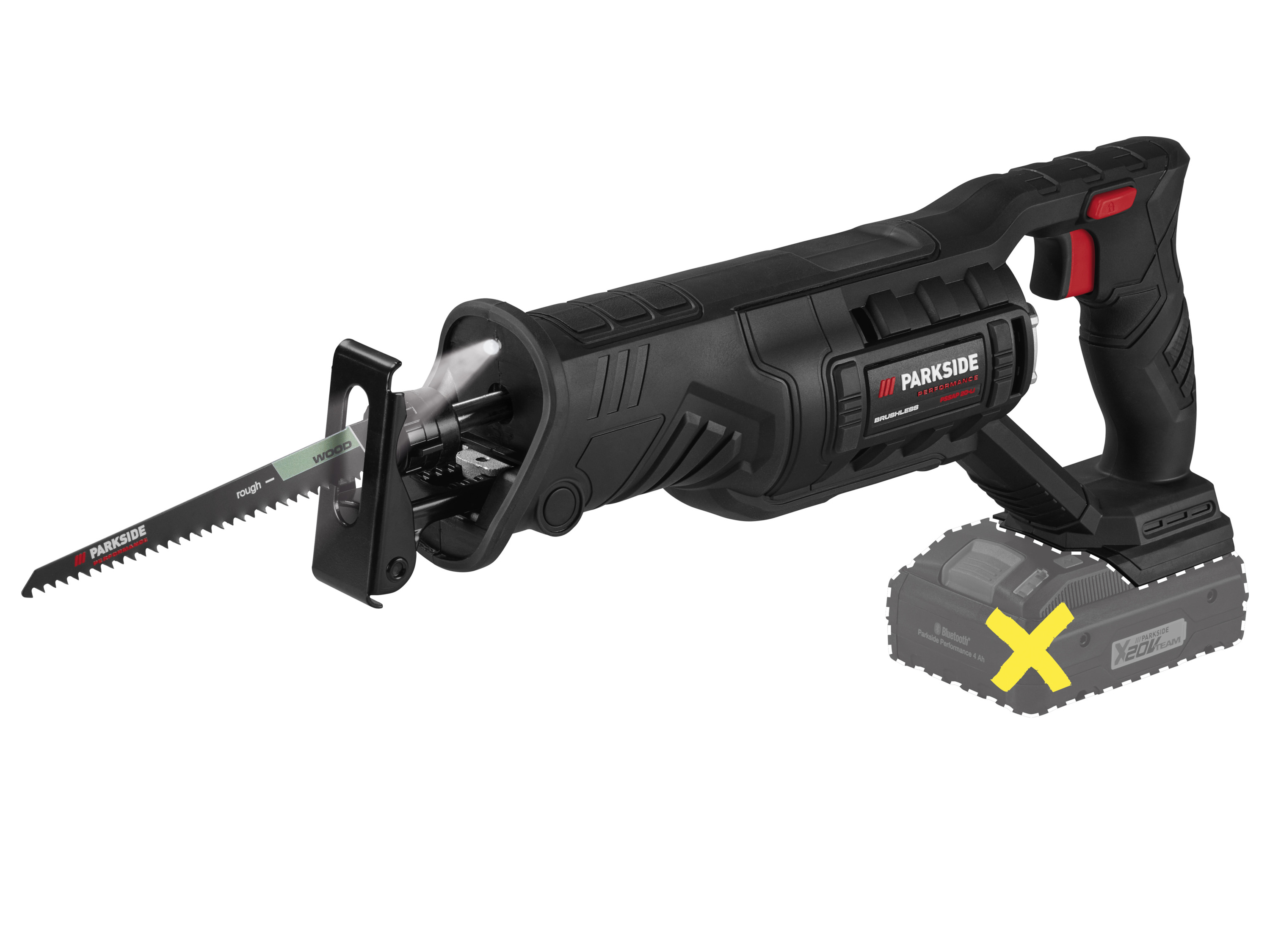 Parkside Performance® Aku pila ocaska Pssap 20-Li E6 – bez akumulátoru a nabíječky