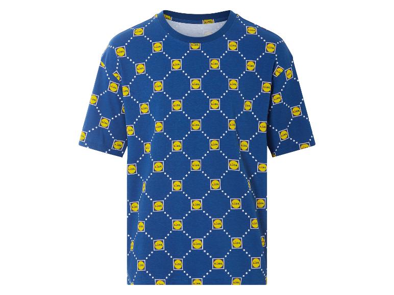 Modré triko s motivem Lidl.
