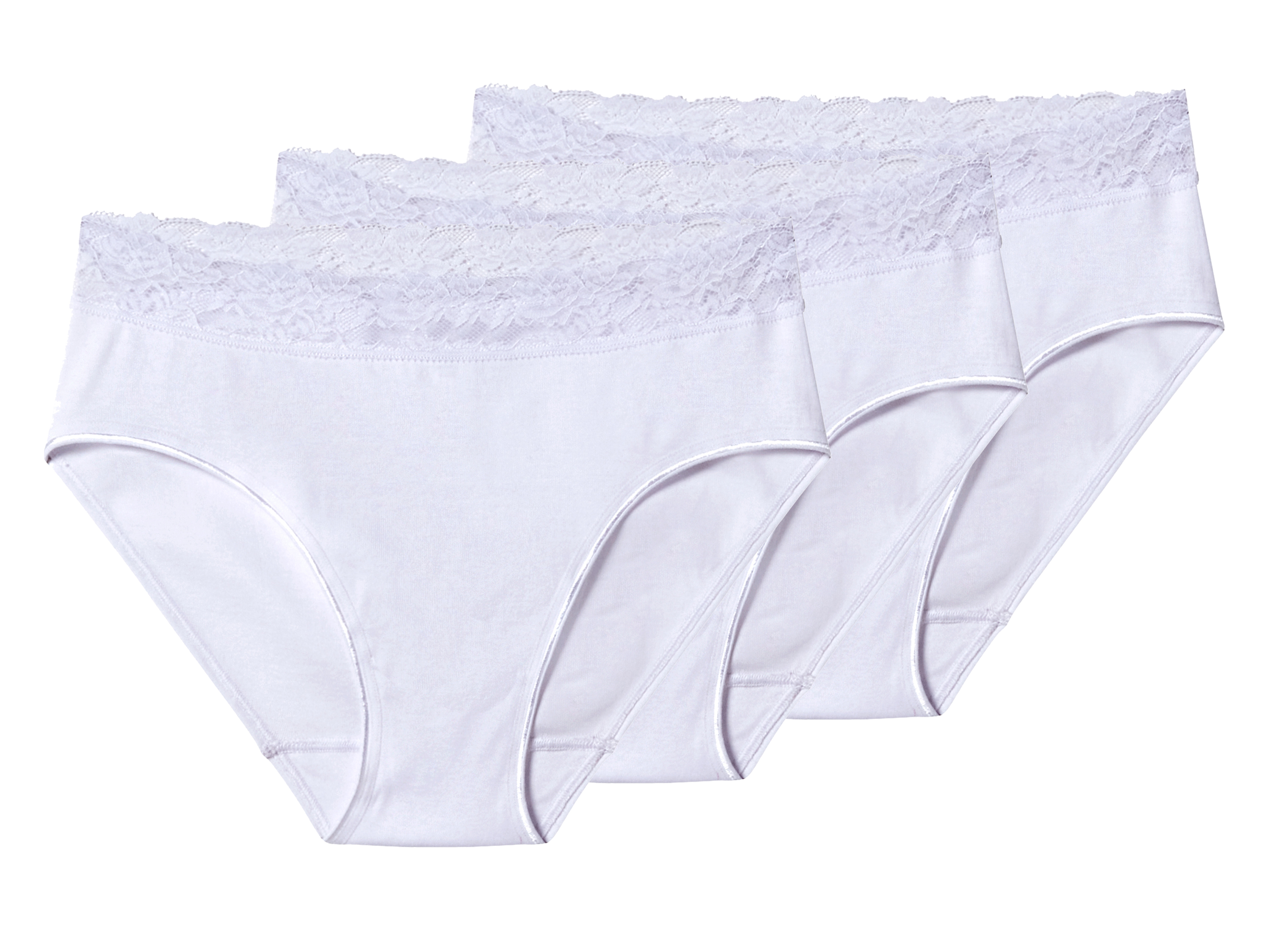 esmara® Dámské kalhotky, 3 kusy (bílá, S(36/38))