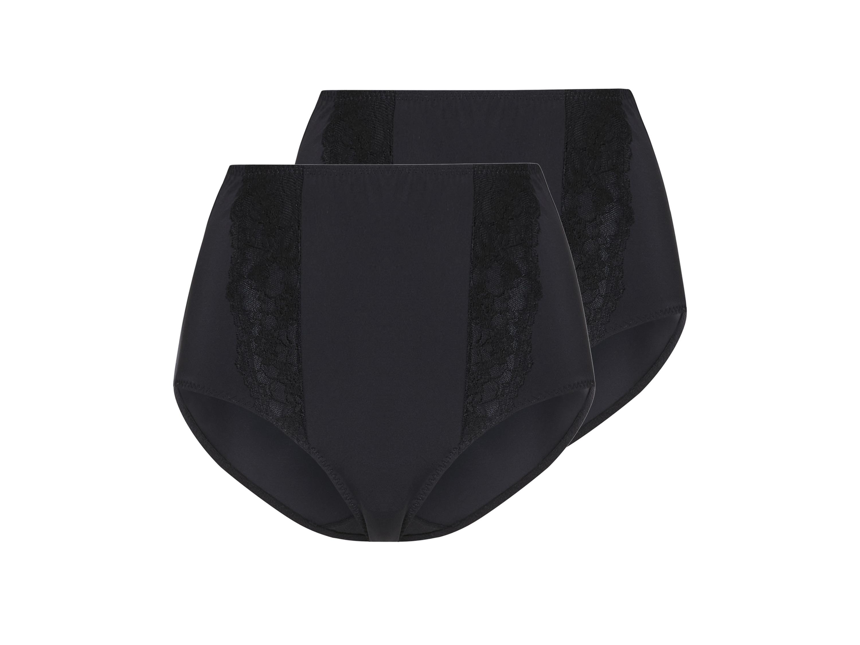 esmara® Dámské kalhotky s krajkou, 2 kusy (černá, S(36/38))