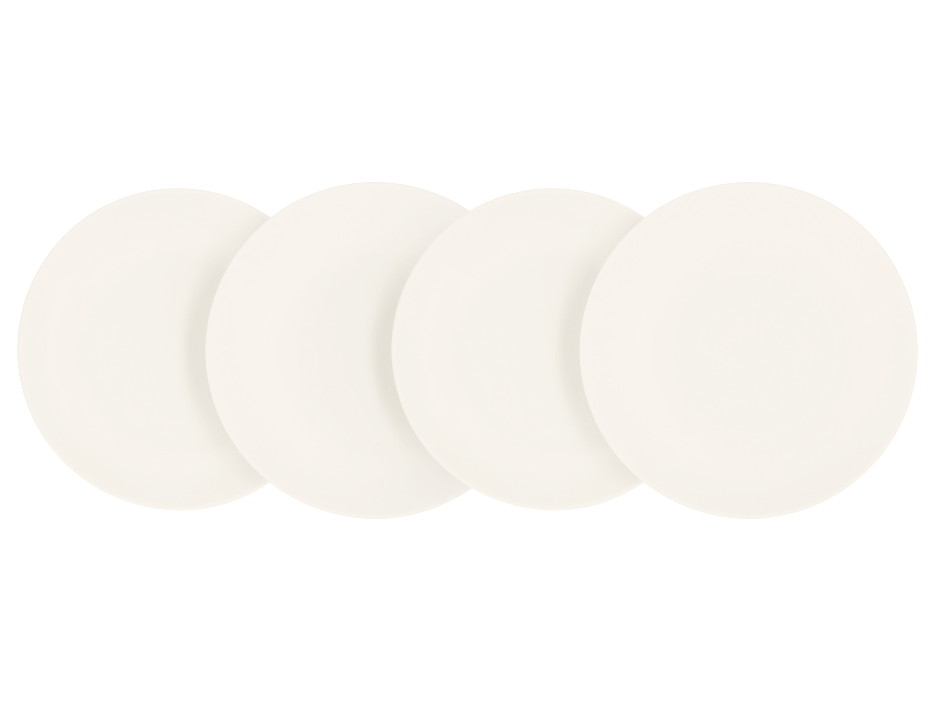 Silvercrest® Sada jídelních / polévkových talířů, 4dílná (polévkový talíř, bílá)