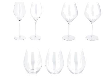 SILVERCREST® Sklenice na víno z foukaného skla, 2 kusy / Sklenice na vodu z foukaného skla, 3 kusy