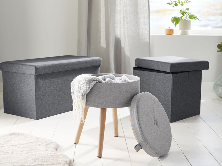  Zobrazit na celou obrazovku LIVARNO home Stolička s úložným prostorem Scandi - Obrázek 4