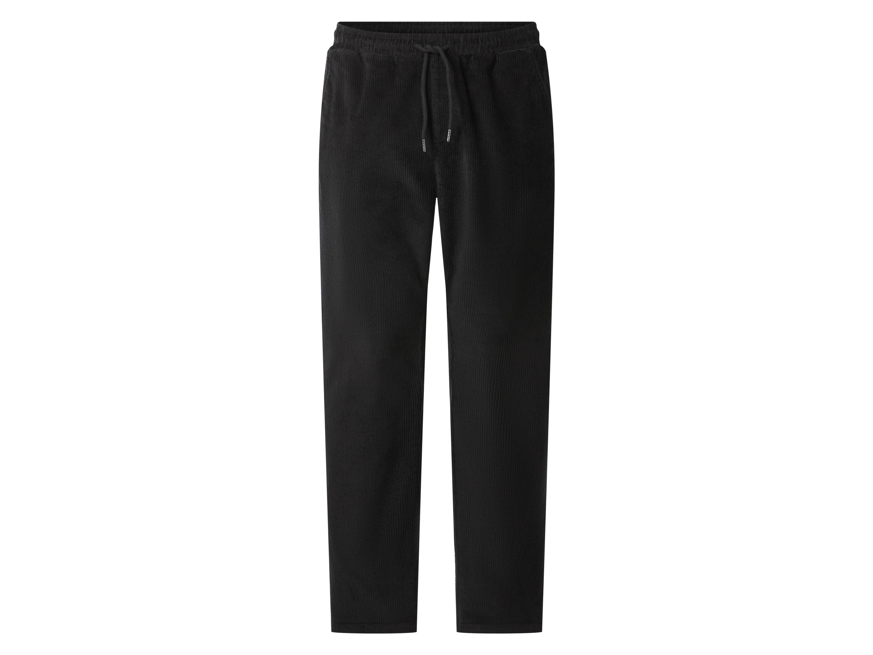 Esmara MEN Pánské manšestrové kalhoty "Straight Fit" (černá, M (48/50))