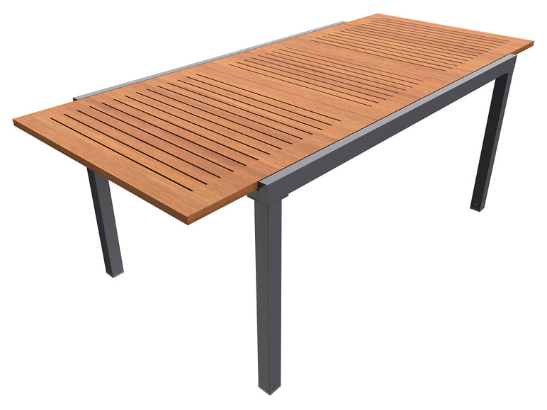  Zobrazit na celou obrazovku LIVARNO home Hliníkový zahradní rozkládací stůl Valencia, 150–200 x 90 cm, hnědá - Obrázek 4