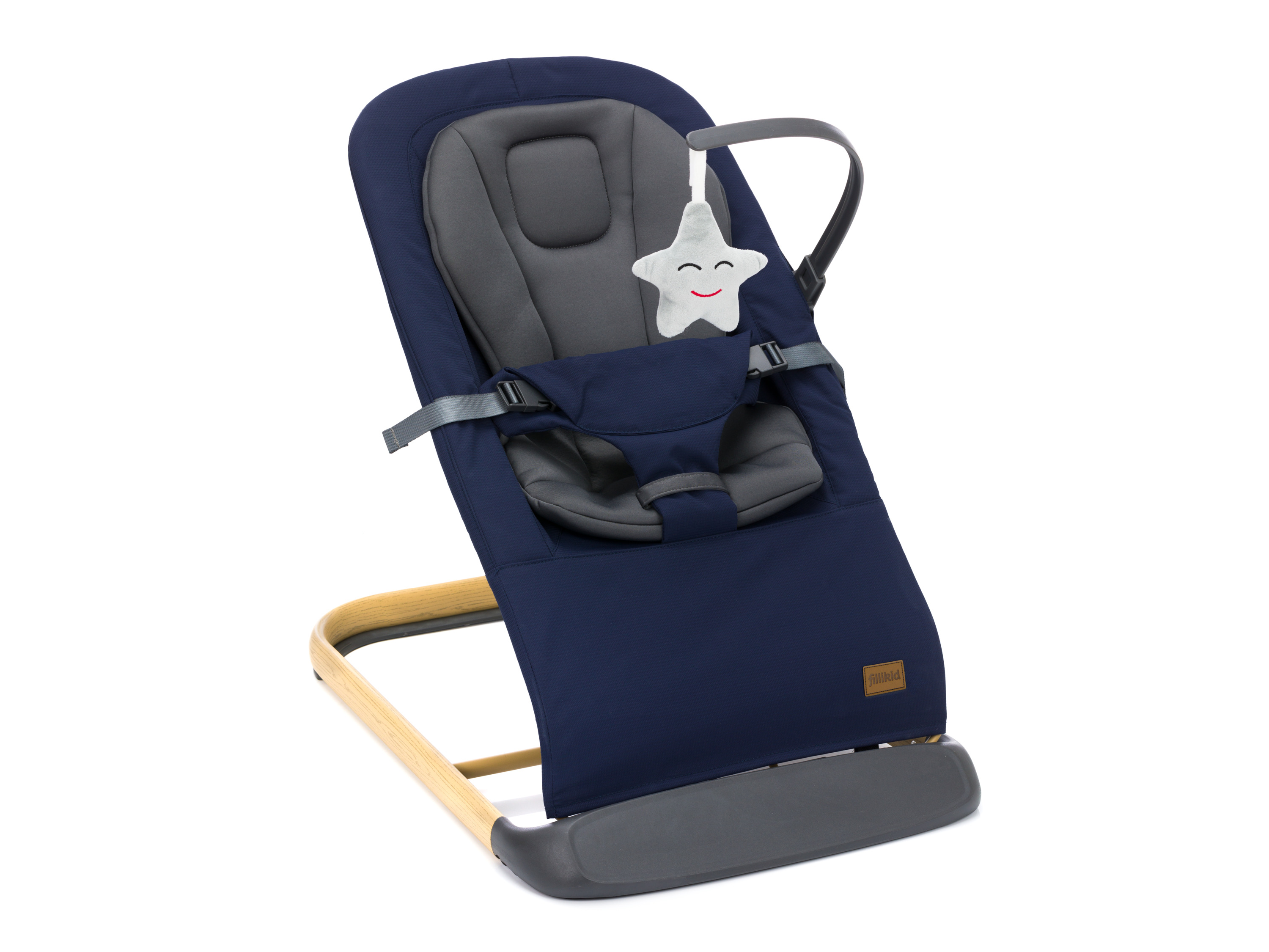 Fillikid Houpátko „Star“, vč. hrazdičky a redukčního polštářku (tmavě šedá)