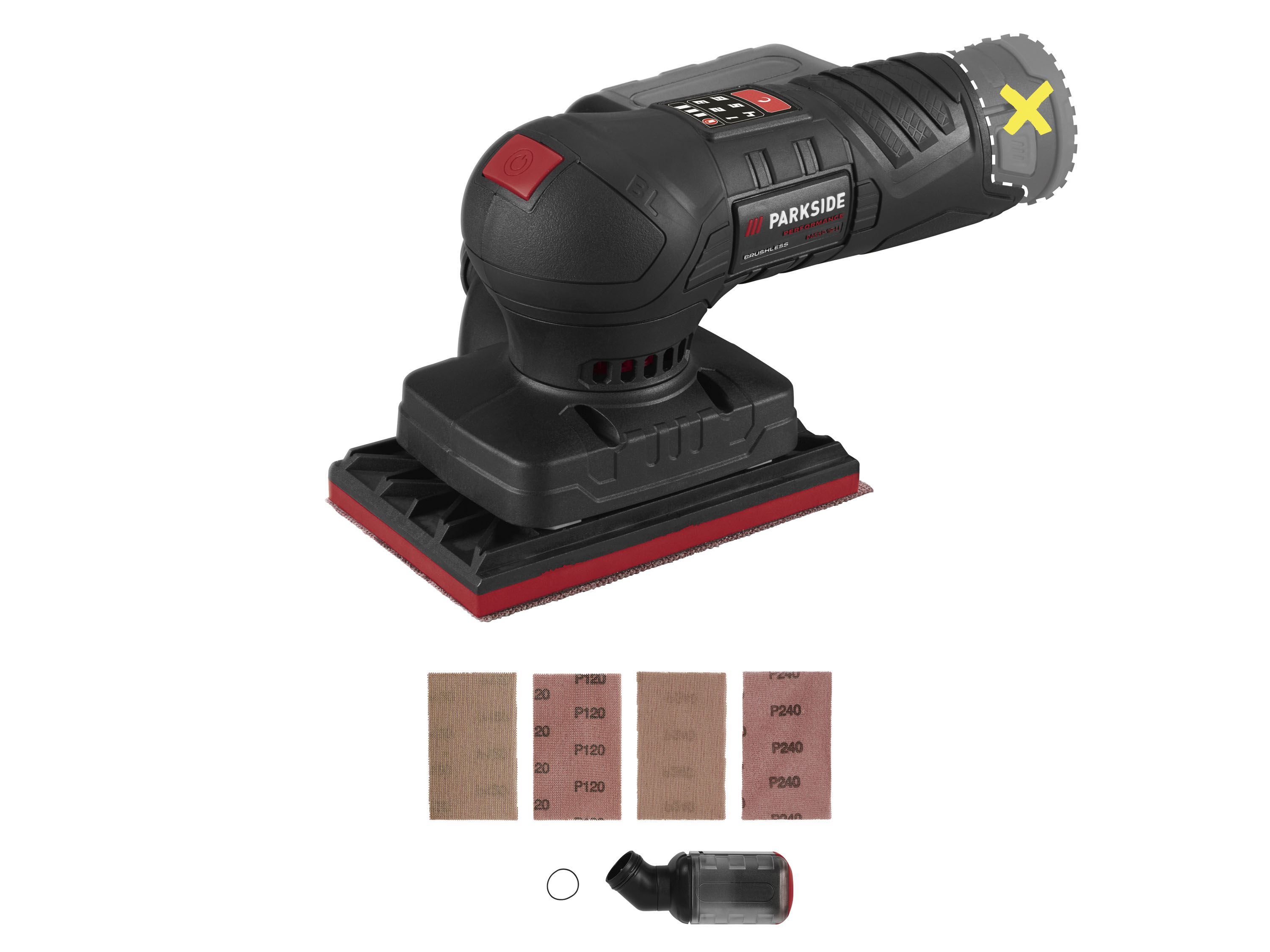 Parkside Performance® Aku excentrická bruska Paesp 12-Li A2 / Aku vibrační bruska Passp 12-Li A2 – bez akumulátoru a nabíječky