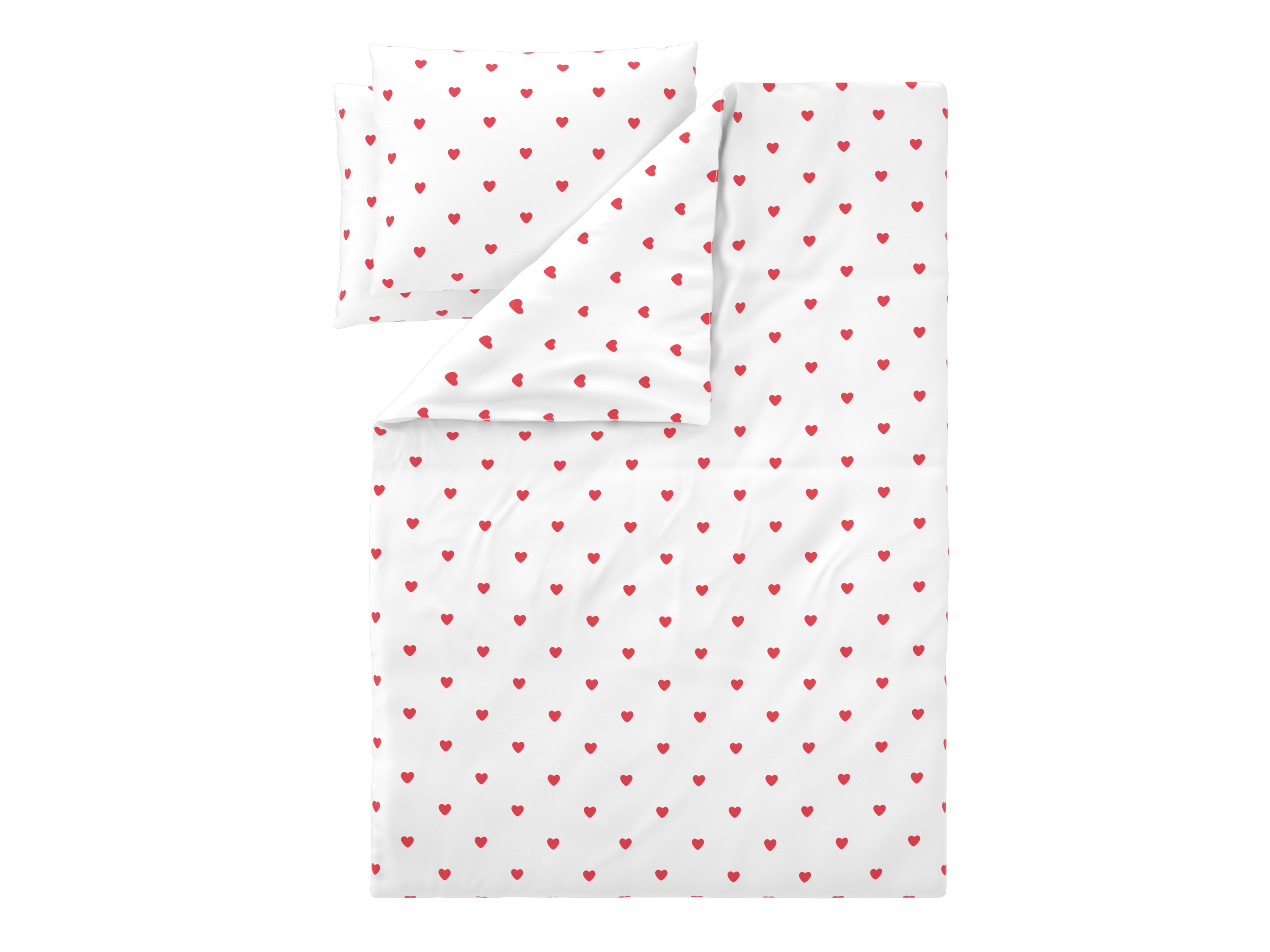 Livarno® Ložní povlečení Renforcé, 220 x 240 cm, 70 x 90 cm (bílá/červená)