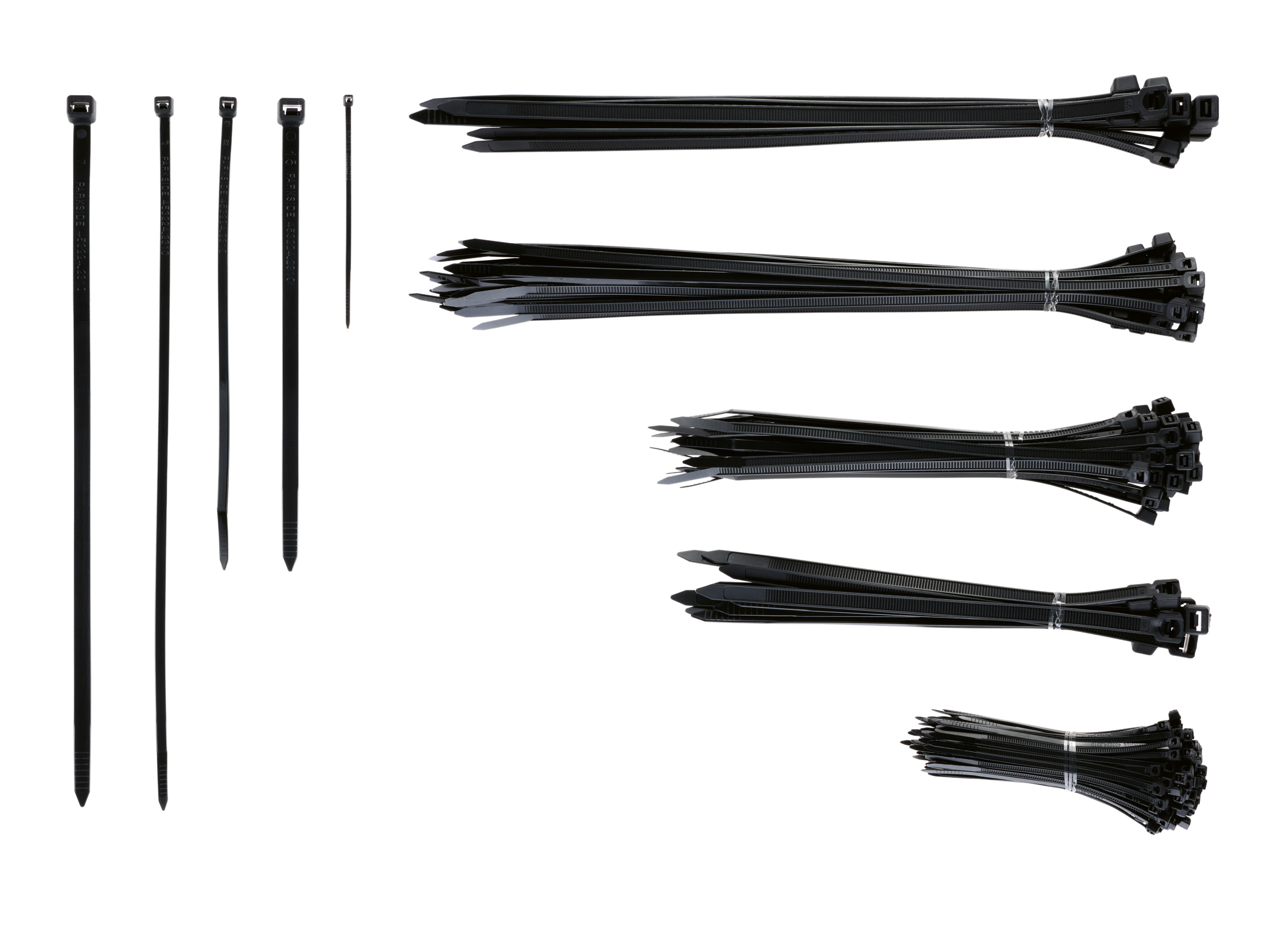 Parkside® Sada vázacích pásků na kabely, 251dílná (černá)