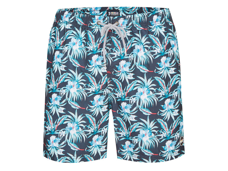 Plavkové šortky s tropickým vzorem od Happy Shorts.