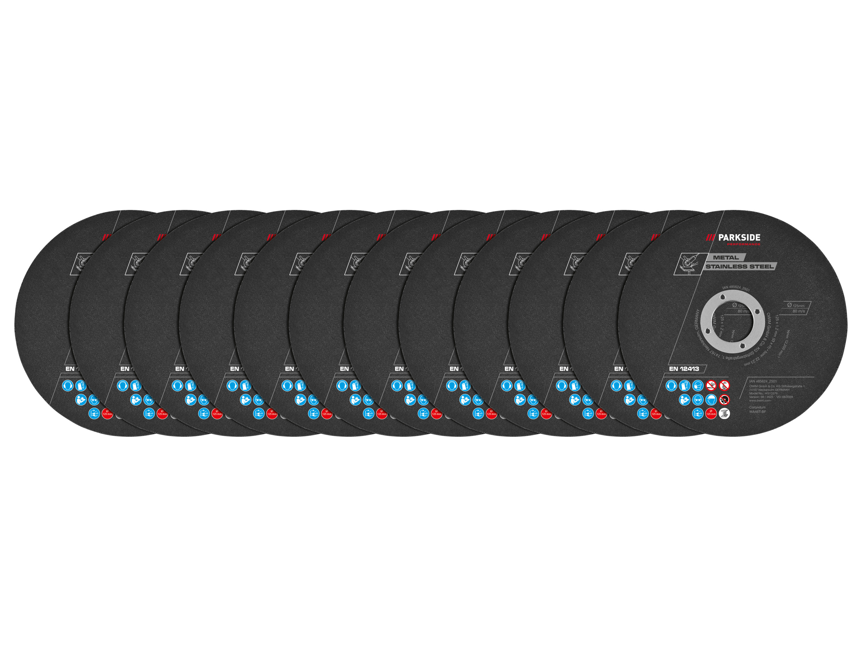 Parkside Performance® Řezné kotouče / Brusné kotouče / Diamantový řezný kotouč (sada řezných kotoučů, 12dílná)