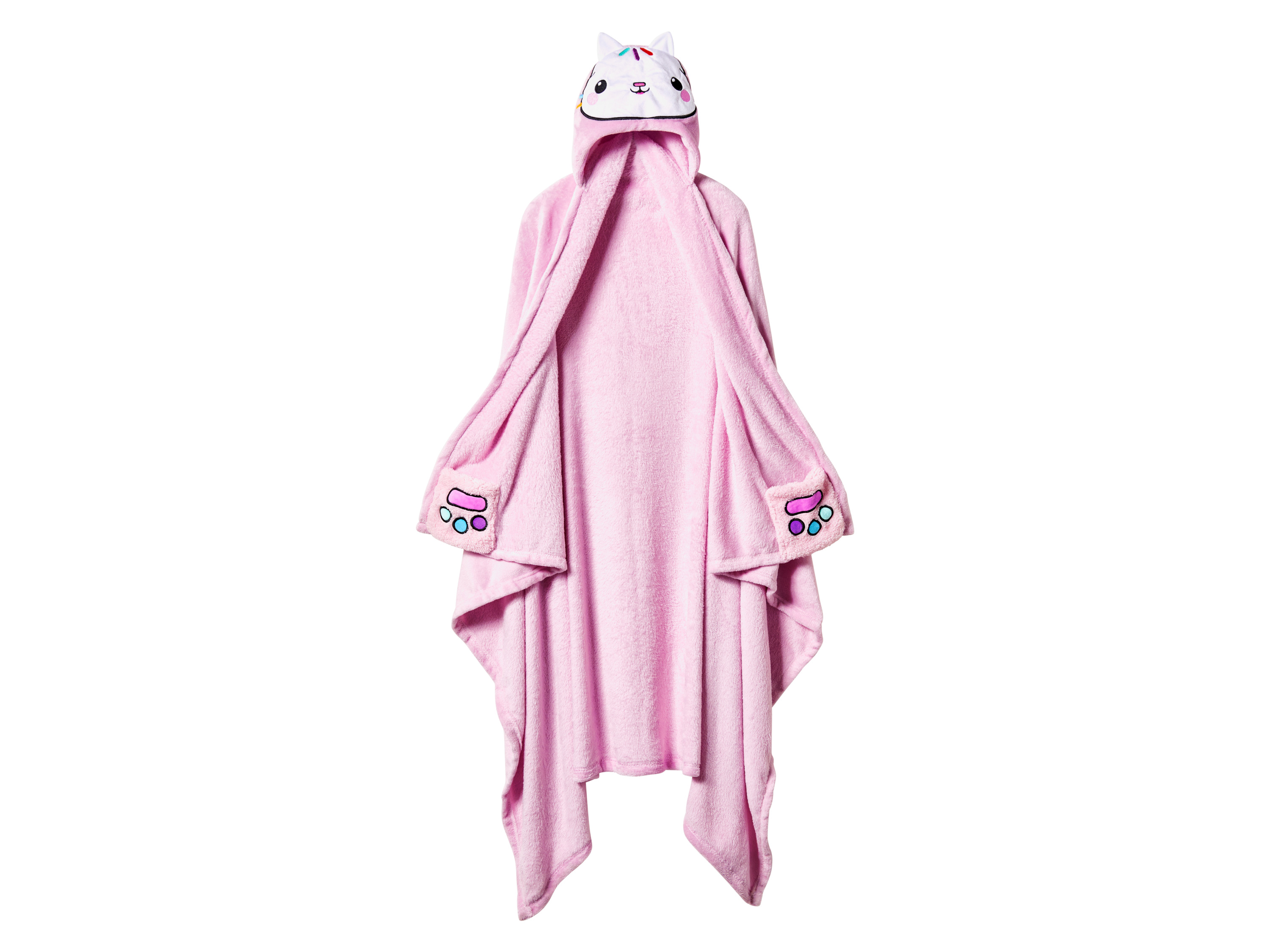Dětská deka s kapucí, 127 x 152 cm (světle růžová)