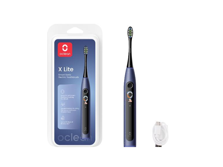 Elektrický zubní kartáček Oclean X Lite s nabíjecím kabelem.