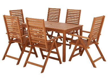 Sada zahradního nábytku Sevilla, 7dílná, akácie