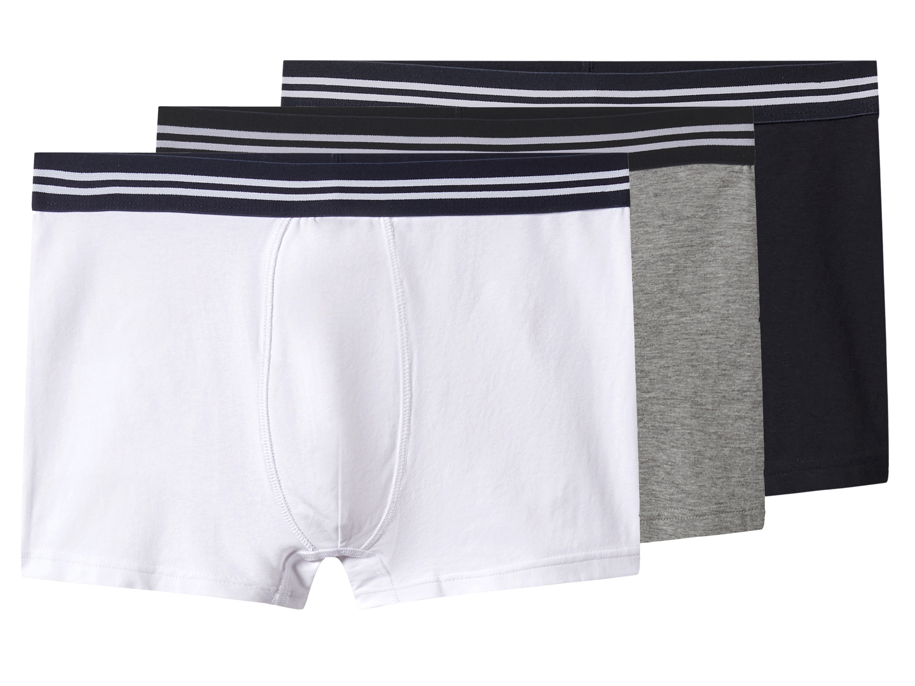 esmara Men Pánské boxerky, 3 kusy (navy modrá / bílá / šedá, 5/M)