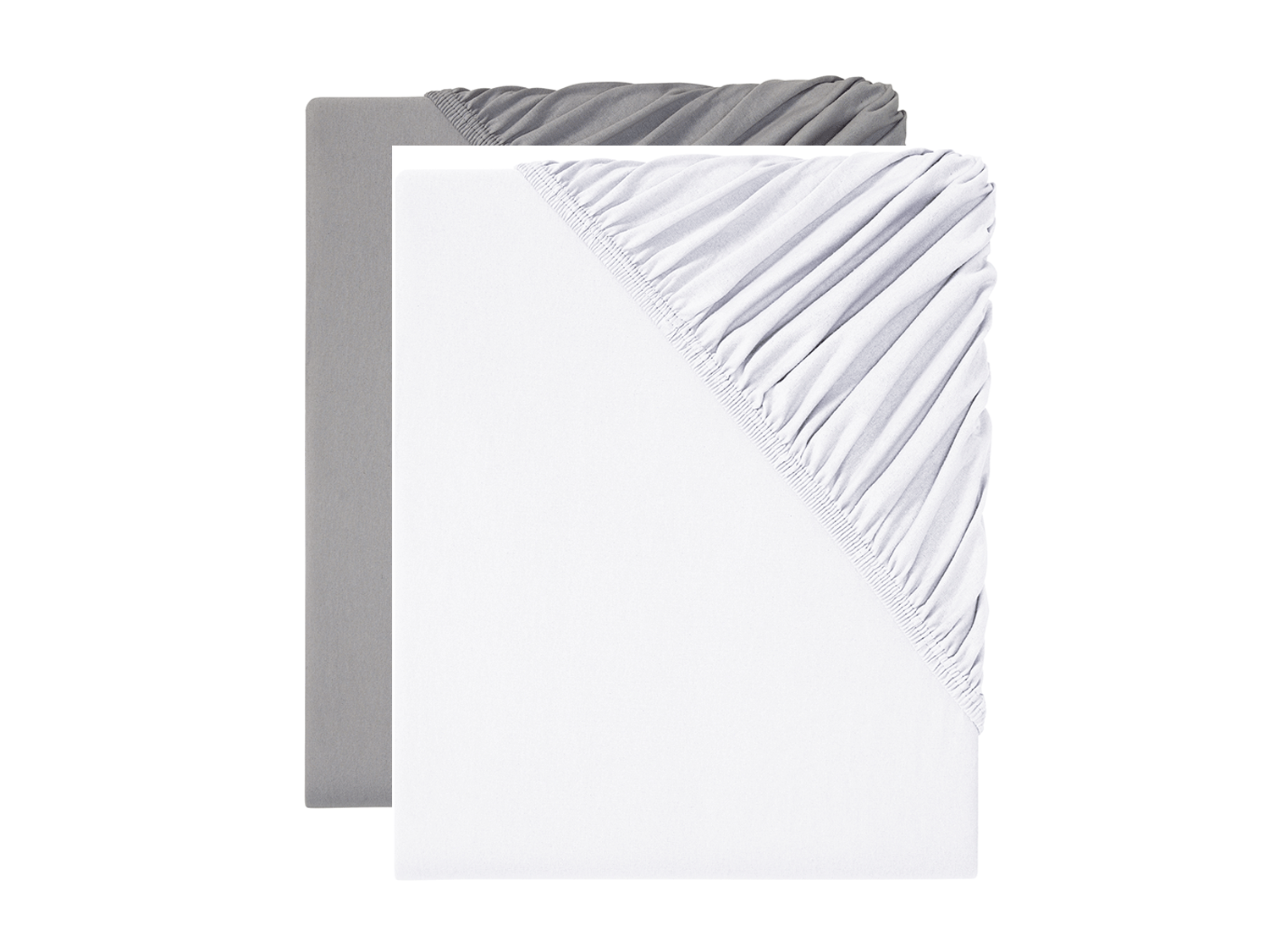 Livarno home Žerzejové napínací prostěradlo, 140-160 x 200 cm, 2 kusy (bílá)