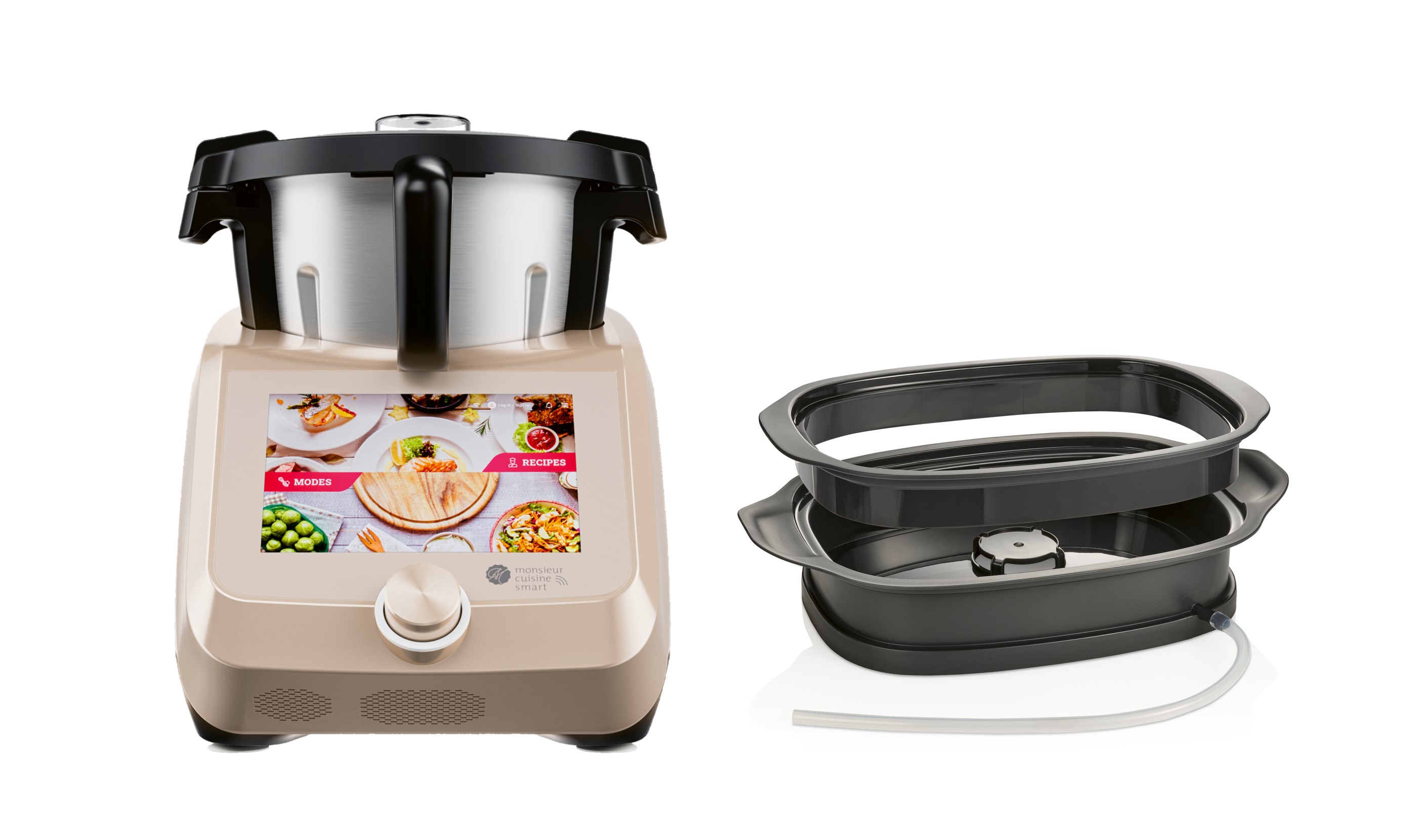 SILVERCREST® KITCHEN TOOLS Monsieur Cuisine Smart Champagner SKMS 1200 B1 s parním odšťavňovačem SDMC 4 A1