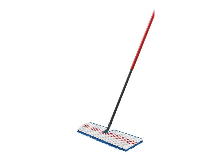 Mop s červenou a modrou hlavou a rukojetí