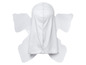 Bílá koupací čepice s křídly.