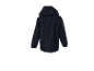 Tmavě modrá dětská bunda s kapucí.