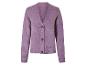 Fialová pletená cardigan s knoflíky.