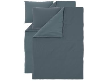 Sada saténového ložního povlečení, 140 x 200 cm, 70 x 90 cm, námořnická modrá, 2dílná