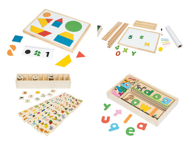 Playtive Dřevěná výuková hra Montessori