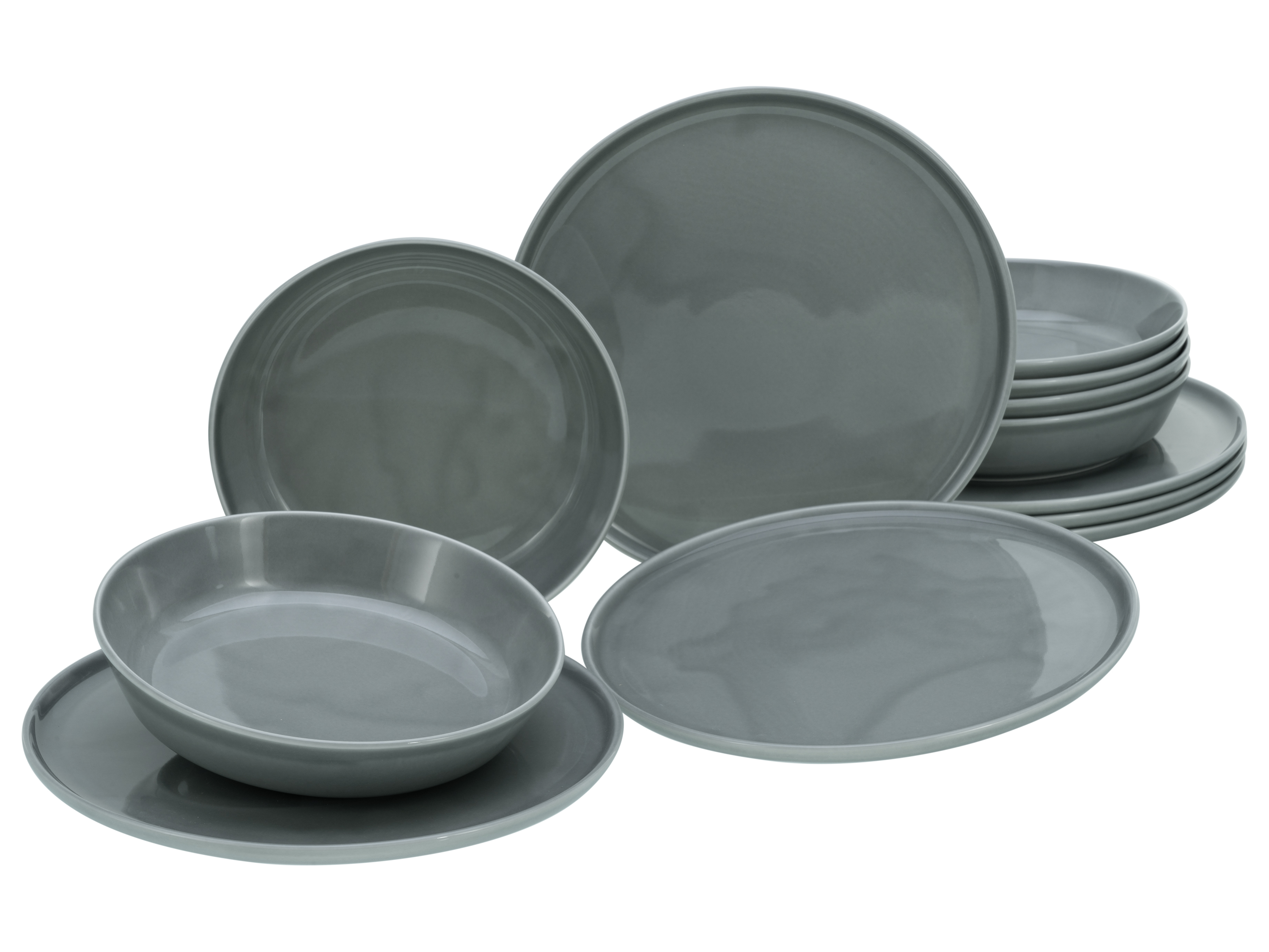 Creatable Jídelní servis Chef Collection (12dílný jídelní servis, šedá)