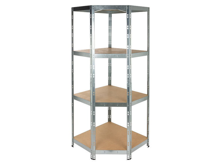  Zobrazit na celou obrazovku PARKSIDE® Vysokozátěžový rohový regál se 4 policemi Rivet, 180 x 70 x 70 x 40 cm - Obrázek 1