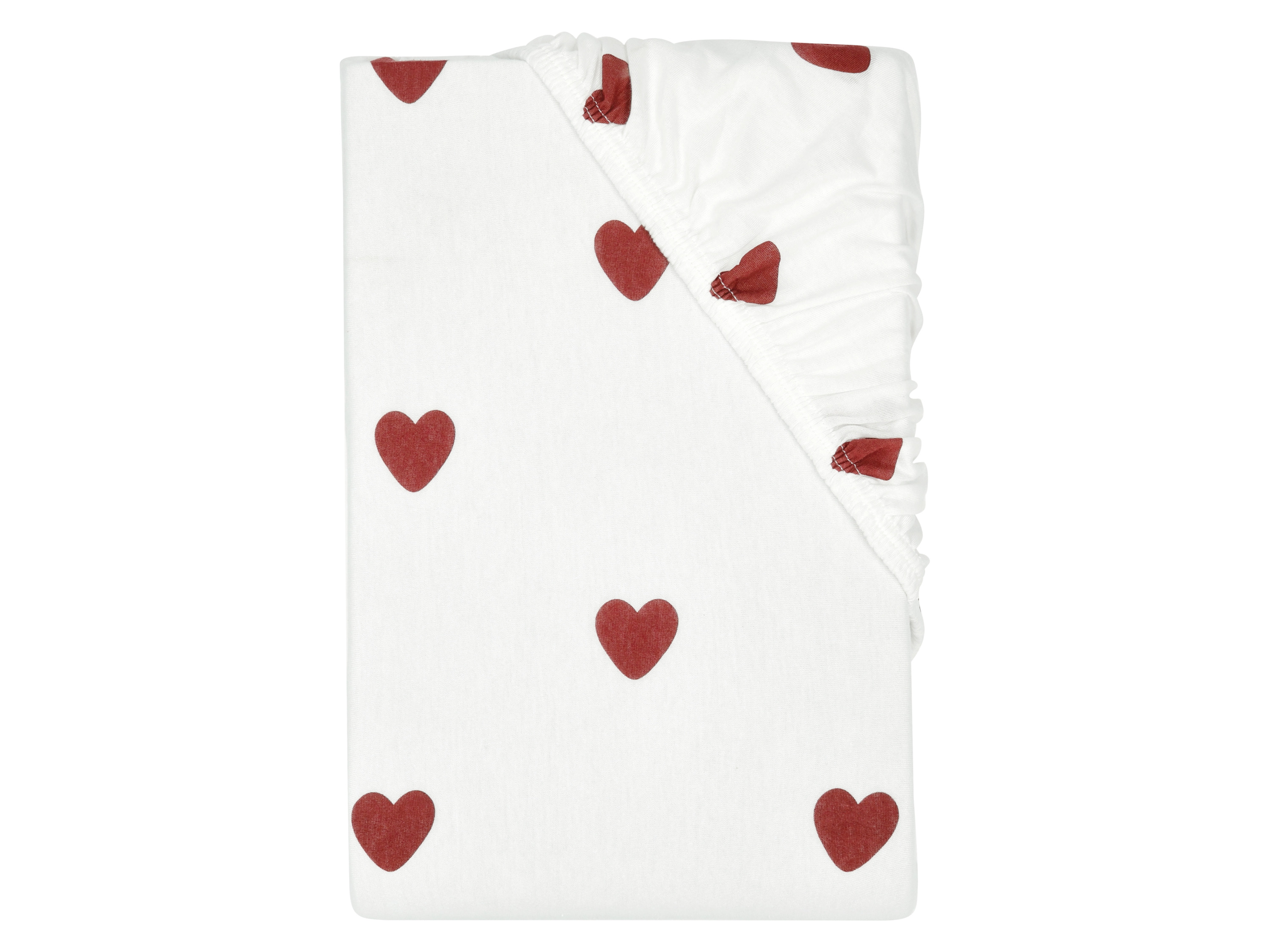 Livarno home Žerzejové napínací prostěradlo, 140-160 x 200 cm (srdce)