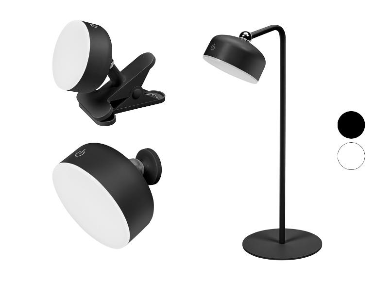 Černá stojací lampa a dvě lampy s klipem, s barevnými možnostmi.