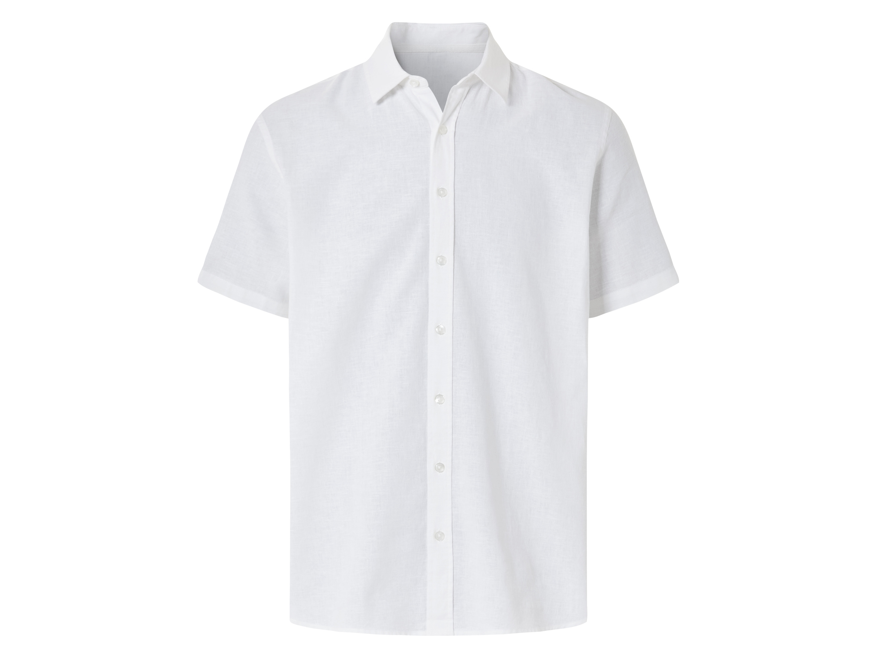 esmara® Pánská lněná košile (bílá, XL (43/44))