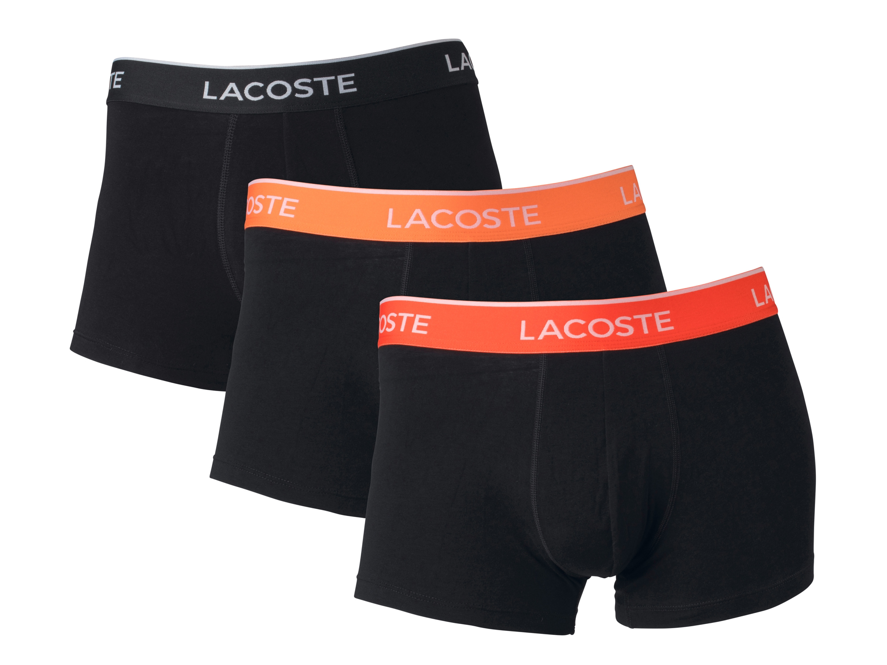 Lacoste Pánské boxerky, 3 kusy (černá/oranžová/červená, L)