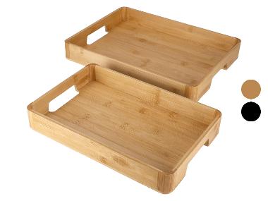 SILVERCREST® Sada bambusových podnosů, 2dílná