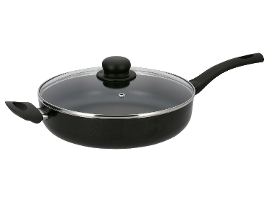 SILVERCREST® Hliníková pánev s poklicí Alu Noir, Ø 28 cm