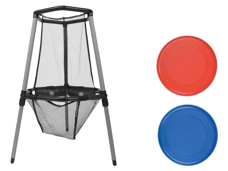 Sada Playtive: síť a červené a modré frisbee.