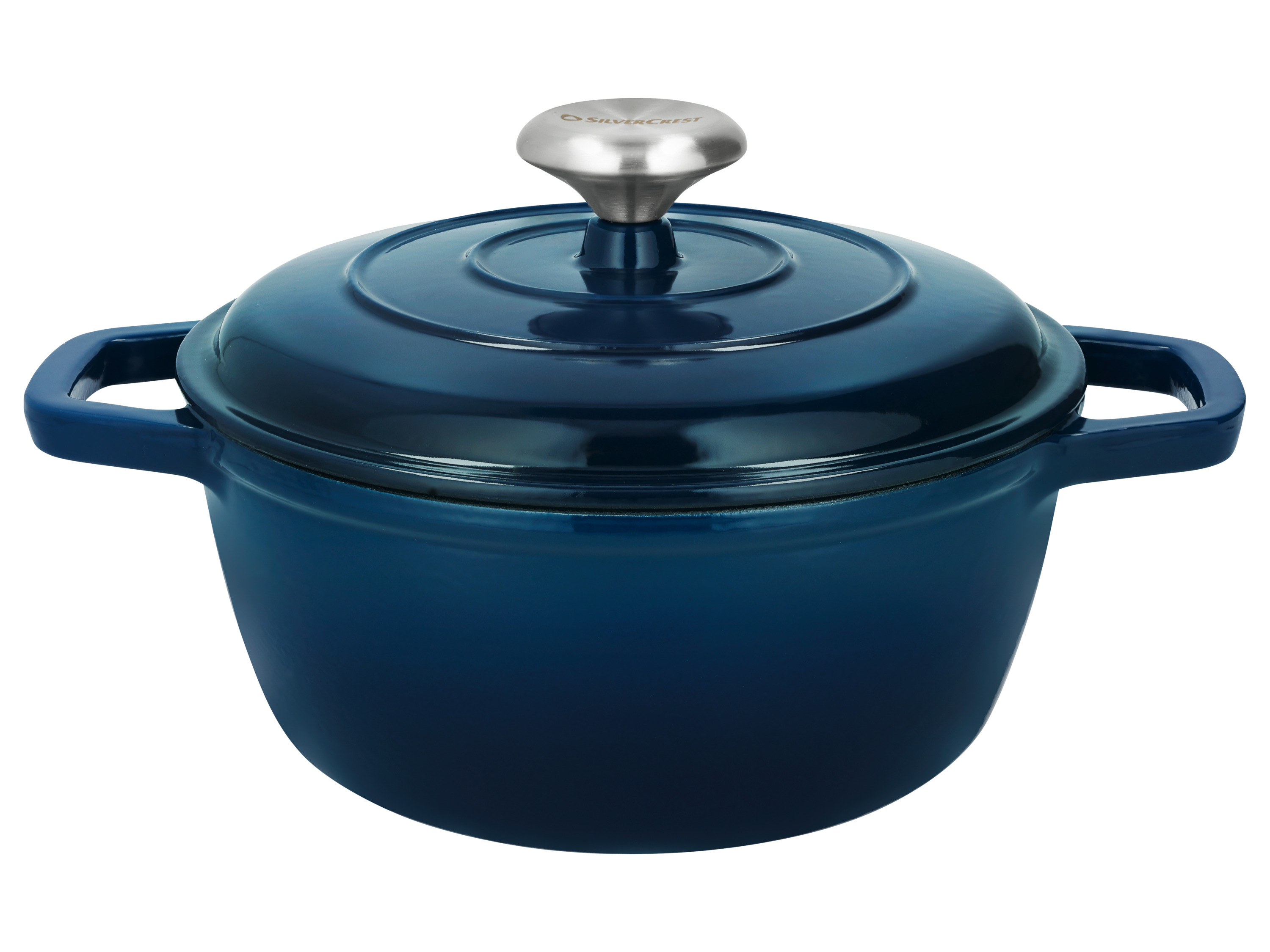 Silvercrest® Litinový hrnec Premium, Ø 21 cm / 2,8 l (modrá)
