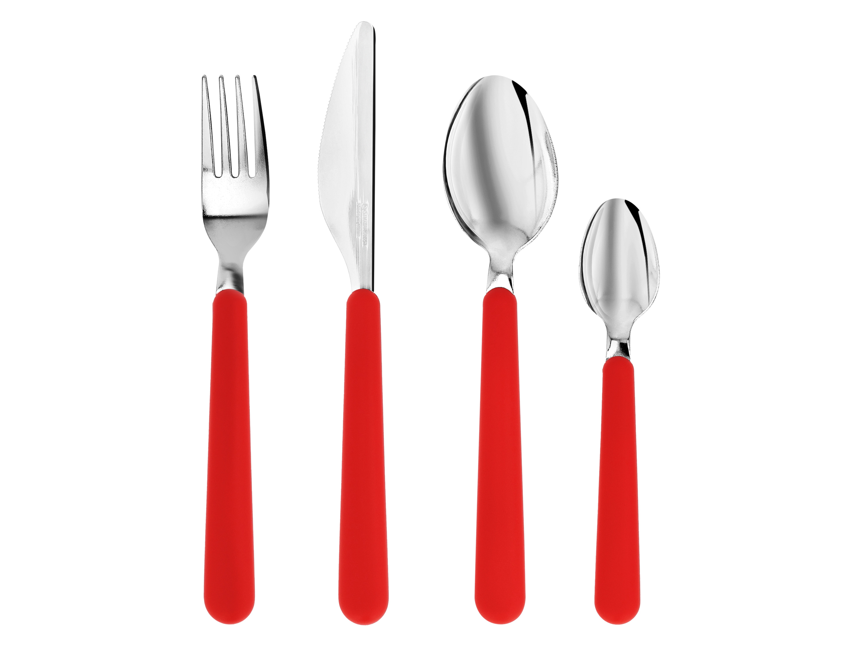 Silvercrest® Sada příborů z nerezové oceli, 16dílná (červená)