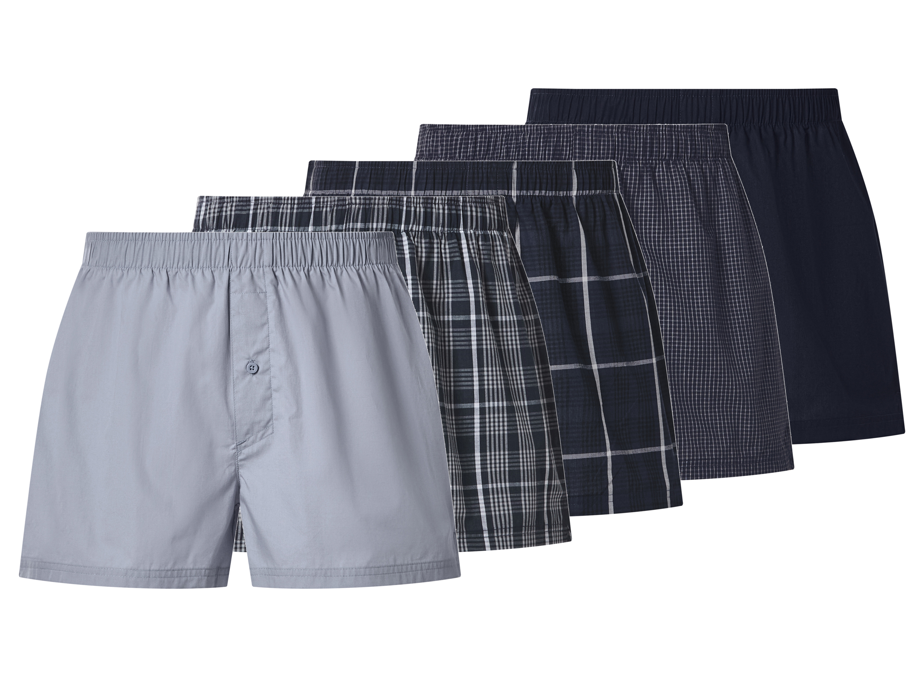 esmara Men Pánské boxerky, 5 kusů (navy modrá / modrá, 4/S)