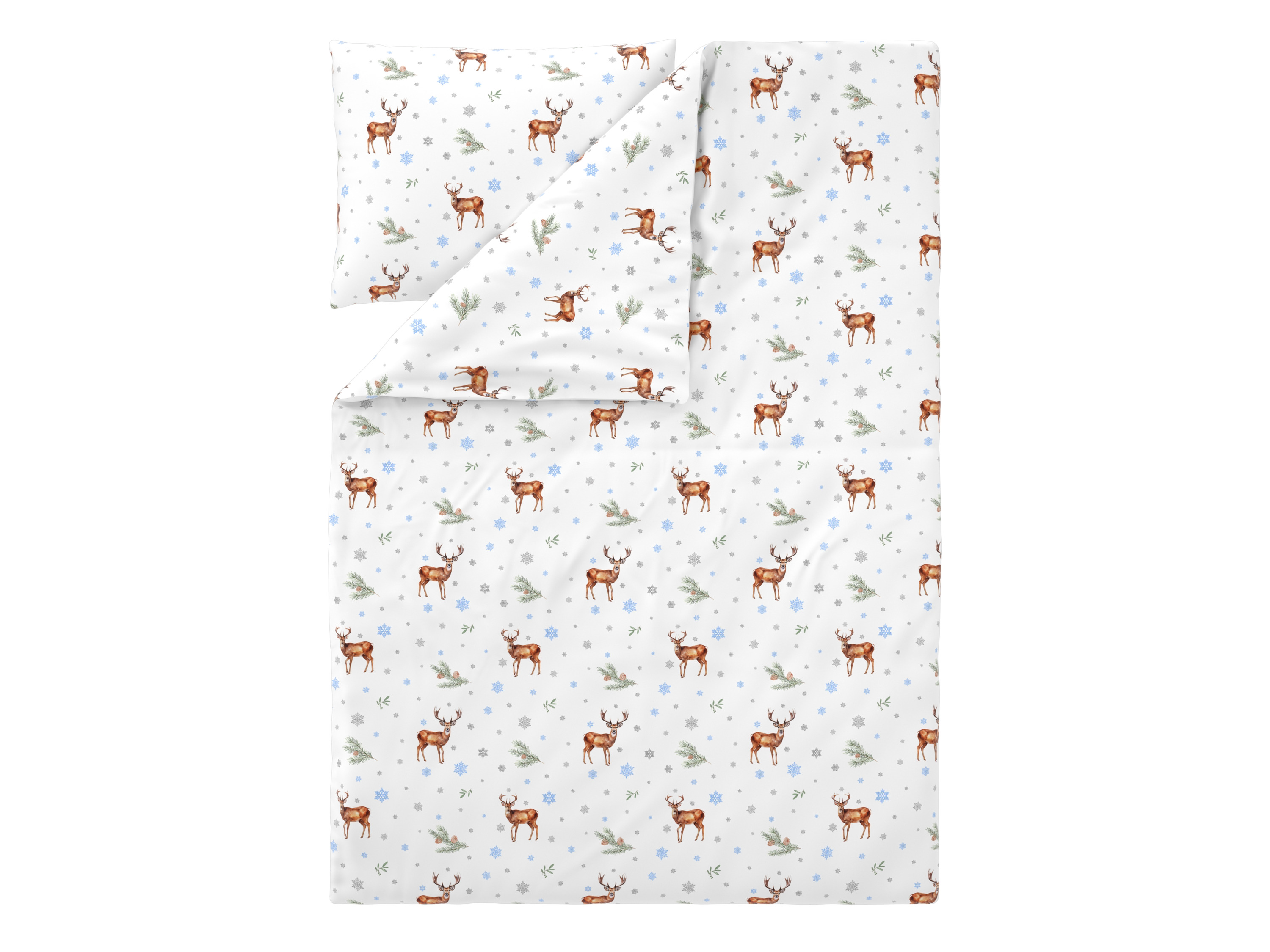 Livarno® Ložní povlečení z jemného flanelu 140 x 200 cm, 70 x 90 cm (jelen)