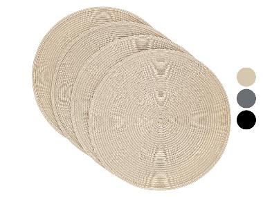 LIVARNO® Prostírání, Ø 38 cm, 4 kusy